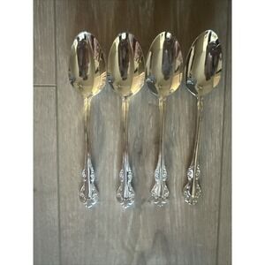 Lot of 4 Wallace Camden Place/Oval Soup Spoons 18/10 Stainless Steel‎